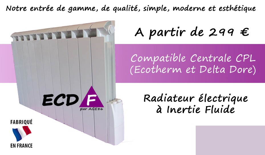Radiateur ECD-F à Inertie Fluide - Economique, de qualité